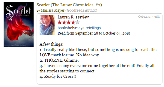 Scarlet (The Lunar Chronicles, #2) by Marissa Meyer