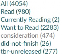 Reorganizing My Goodreads Shelves